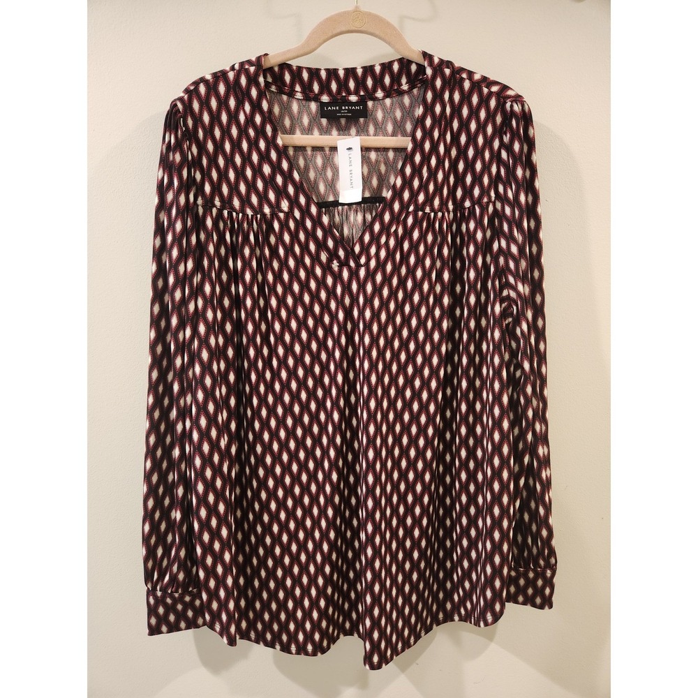 Lane Bryant Womens Long Sleeve‎ Blouse Lightweight Academia Preppy Chic 18 20